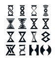 abstract hourglass icon set vector image