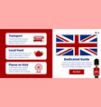 dedicated guide in england place to visit and eat vector image vector image