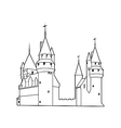 old castle silhouette vector image