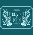 wedding invitation card vector image