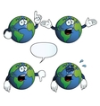 crying earth globe set vector image