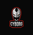 cyborg sport mascot logo vector image