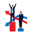 voting arrow banner choice sign concept positive vector image