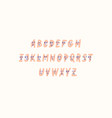 font letters with funny faces capital letters vector image