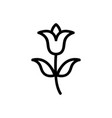 flower icon isolated contour symbol vector image