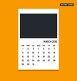 march 2015 calendar vector image vector image