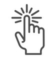 touch line icon cursor vector image