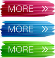 colorful painted more web buttons isolated vector image