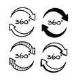 hand drawn 360 degree with doodle style vector image