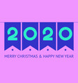 happy new year greeting card design 2020 vector image