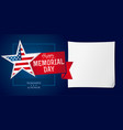 memorial day remember honor banner template vector image
