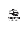 sprinter car logo design template vector image