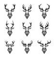 christmas reindeer horns antlers deer vector image vector image