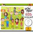 how many kids activity game vector image