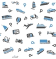 seamless background transport icons - wrapping vector image vector image