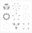 set of geometric shapes lowpoly shapes triangles vector image