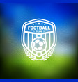 soccer football badge logo design template vector image