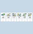web site onboarding screens online payments vector image
