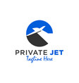 flying jet transport logo design vector image vector image