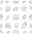 seashell seamless pattern background vector image
