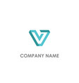 V initial emblem wing company logo Royalty Free Vector Image