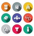 religion icon collection vector image