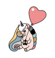scandi rainbow unicorn vector image vector image