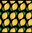 seamless pattern with yellow lemons vector image vector image