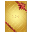 background with red bow vector image vector image