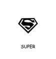 letter s shield flat icon vector image