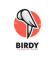 logo bird simple mascot style vector image