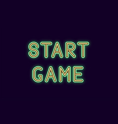 Neon inscription game over Royalty Free Vector Image