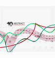 wave lines abstract background vector image