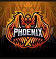 phoenix esport mascot logo design vector image vector image