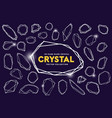 crystal hand drawn vector image vector image