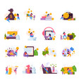 people earning money collection vector image