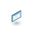 tablet pc isometric flat icon 3d vector image