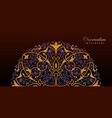 vintage luxury decorative design of golden mandala vector image vector image