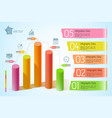 business graph template vector image vector image