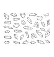 crystal hand drawn vector image vector image