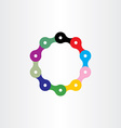 bicycle chain circle logo vector image