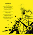 wind rose yellow grunge background vector image vector image