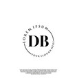 db initial handwriting logo design vector image vector image