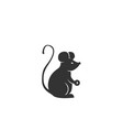 rat silhouette black vector image vector image