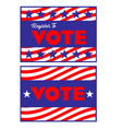 register to vote rectangular signs with stars vector image