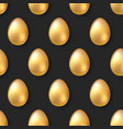 seamless pattern with volumetric golden eggs vector image