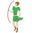 female archer vector image vector image