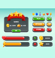 games gui set mobile gaming user interface icons vector image