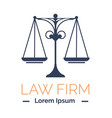 law firm justice and legislation scale logotype vector image