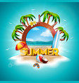 summer holiday with ship vector image vector image